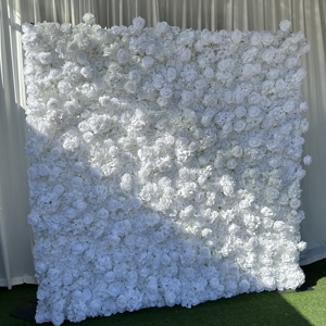Y-FW092 Roll up <b>Flower</b> Wall Backdrop 8ft X 8ft <b>Artificial</b> <b>Flower</b> Wall Panel <b>Silk</b> Rose 3d 5d <b>Flower</b>+wall Wedding Event Decor - Product Image 3