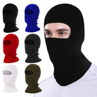 Masque de ski brodé personnalisé Designer 1 trou cagoules en tricot respirant masque facial de moto masque cagoule de construction