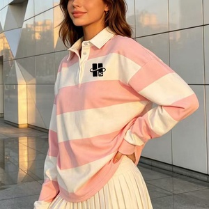 Maglie da Rugby Unisex a Maniche Lunghe con Logo Personalizzato, 100% Cotone, Vendita all'Ingrosso - Product Image 2