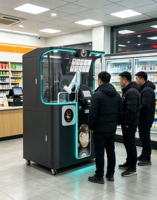 Machine à café automatique à bras robotisé, modèle 2026, la plus vendue, entièrement intelligente et en libre-service pour usage commercial