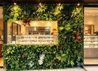 Mur végétal artificiel en PE, feuilles de lierre, panneau mural vertical vert, haie de buis, toile de fond murale pour la maison et le jardin