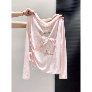 Tops graphiques imprimés Fairycore pour femmes, t-shirt vintage Y2k à épaules dénudées, streetwear, style coréen, mode, <span class=keywords><strong>années</strong></span> <span class=keywords><strong>2000</strong></span> - Product Image 2