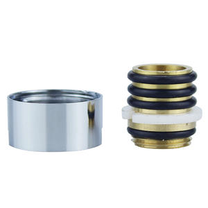 Robinet d'eau chaude et froide avec écrou de fixation pivotant en cuivre massif, 24 grands écrous courbés, accessoires pour évier de cuisine - Product Image 2