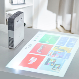Projecteur à ultra courte focale YJMOYE 1080P DLP, home cinéma intelligent, projection murale de bureau, 150 pouces, haut-parleurs intégrés, Android - Product Image 1