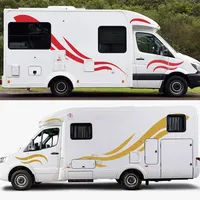 Venta caliente 150cm RV pegatina árbol calcomanía montaña escena coche pegatina bosque vinilo gráfico Kit RV remolque coche deporte DIY Accesorios
