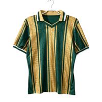Maillot de football vintage rayé pour homme, manches courtes, col en V, respirant, anti-humidité, extensible dans quatre directions, viscose/polyester, été