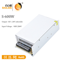 Alimentation à découpage BLD 600W 12V/24V, transformateur à tension constante pour applications industrielles (monophasé)