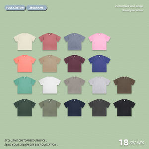 Camiseta Vintage de Algodón Grueso Estilo Oversize para Hombre, con Lavado Ácido, en Blanco para Impresión al por Mayor - Product Image 4