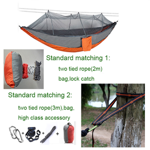 Ngoài trời di động cường độ cao Nylon dù vải cắm trại võng treo giường ngủ với lưới chống muỗi đồ gỗ ngoài trời - Product Image 4