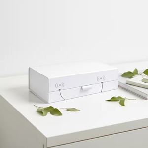Caja Rígida Cuadrada de Cartón Reciclado Blanco de Lujo de 2 mm de Grosor, Fácil de Montar con Cierre Magnético - Product Image 4