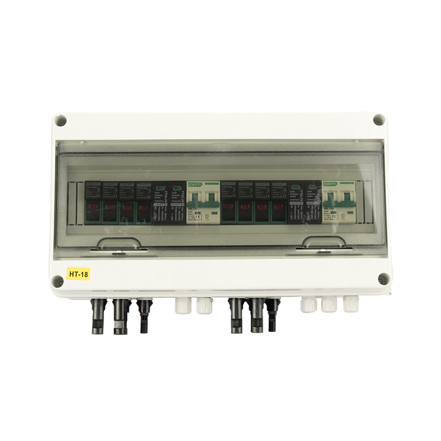 CHYT 4 Input 2 Output 600V Outdoor Waterproof IP65 PV Solar Surge Lightning Protection DC Combiner Box