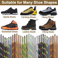 Cordones Redondos Resistentes de 5mm para Botas de Senderismo, Bicolor, con 3 Puntos, Trenzados, de Repuesto para Calzado de Trekking, Escalada y Actividades al Aire Libre, Personalizables