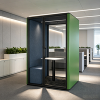 Cabine d'isolation acoustique modulaire moderne insonorisée pour négociations et discussions quotidiennes en bureau ouvert