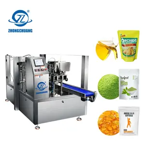 Automatic Packaging Natural Food Plant Root Extract Powder Malt Hemp Olive Oil Softgels Premade Bag Doypack Packing Machine
