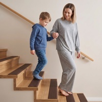 Bande antidérapante plate en PVC autocollante pour escaliers, bande de sécurité antidérapante pour marches, imperméable, silencieuse, absorbant les chocs, bande de protection pour marches d'escalier