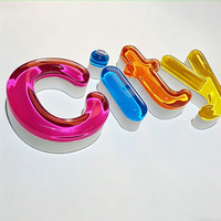 Enseigne lumineuse LED transparente en lettres de gelée multicolores, décorative et publicitaire