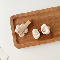 Pinces à cheveux en coton doux pour bébé, couleur unie, mignon, fille, franges, Barrettes, accessoires pour cheveux