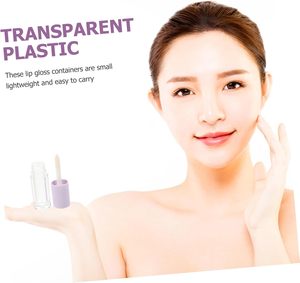 6ml Unique Cute Lip Gloss Tube Custom logo Big Wand Lip Gloss Tubes with Big <b>Brush</b> Lip Glaze <b>Bottle</b> - Product Image 2