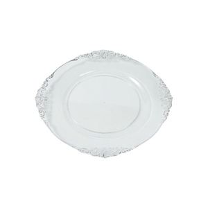 Plato de Presentación de 13 Pulgadas con Borde Dorado/Plateado para Banquetes y Eventos, Color Blanco, Novedad 2024 - Product Image 2