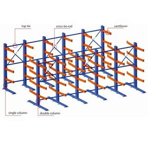 <span class=keywords><strong>Étagère</strong></span> industrielle en porte-à-faux Système de rayonnage à palettes Palette en acier Supports en porte-à-faux Solutions de stockage <span class=keywords><strong>Étagère</strong></span>s tubulaires - Product Image 1