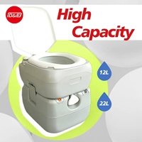 CNDE 22L Inodoro Portátil de Lujo para RV, Caravana, Embarcaciones y Camping, Kit Interior de Viaje de Dos Piezas Cyclone