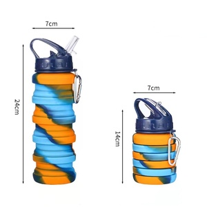 ขวดน้ำซิลิโคนเปลี่ยนสีได้ตามต้องการ ปลอดสาร BPA เป็นมิตรกับสิ่งแวดล้อม ใช้ซ้ำได้ ทนทาน ป้องกันการรั่วซึม - Product Image 4