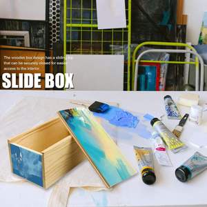 2 Parçalı İşlenmemiş Modern Dikdörtgen Çok Amaçlı 5 Katlı Ayaklı Mücevher Kutusu, Ev Düzenleme için Sürgülü Kapaklı - Product Image 6