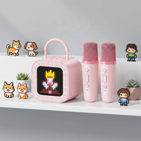 Kinglucky K26 Altavoz Karaoke Inalámbrico Portátil de 10W con Pantalla Pixel BT5.3, de Fábrica OEM, para Regalos Infantiles y Entretenimiento en el Hogar