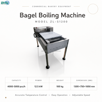 Nouvelle machine à faire bouillir l'eau pour bagels automatique commerciale Zeling ZL-S1200, 4000-5000 pièces/h, en acier inoxydable 201, ligne de production de boulangerie
