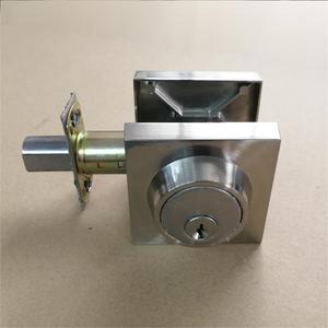 Cerradura de Seguridad Moderna de Cilindro Cuadrado de Aleación de Zinc con Llave, Acabado Níquel Satinado, Fácil Instalación, Herrajes para Puertas - Product Image 3