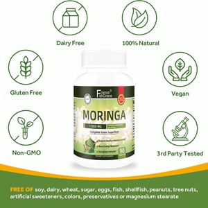 Capsules de Moringa pour améliorer le teint et favoriser un vieillissement sain, complément de Moringa, 90 capsules - Product Image 3