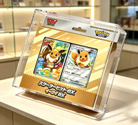 Étui de protection magnétique en acrylique transparent épais anti-jaunissement de 5 mm pour cartes TCG japonaises Starter Set Ex Eevee Ex