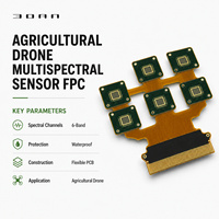 Capteur multispectral FPC pour drone agricole |   Imperméable |   6 bandes |   Carte de circuit imprimé flexible