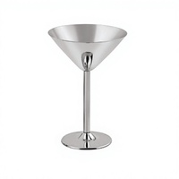 Coupe à Martini en Acier Inoxydable, Outil de Bar avec Design Écologique, Capacité de 300 ml, pour Restaurants et Hôtels, Style Moderne et Luxueux Martin
