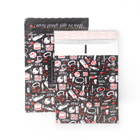 Emballage d'enveloppe imperméable imprimé de logo personnalisé noir expédition expédition enveloppe rembourrée biodégradable poly sac postal à bulles