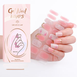 Pegatina de <span class=keywords><strong>uñas</strong></span> de gel semicurado endurecido UV de larga duración 100% de alta calidad al por mayor directo de fábrica fuente - Product Image 1