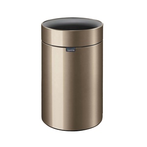 Upella Stainless Steel 9 L Round Gold Trash Can Hotel <strong>Bedroom</strong> Open Top <strong>Bin</strong> - Product Image 5