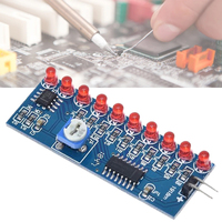 Kits électroniques intelligents NE555 + CD4017 Kit de bricolage à écoulement d'eau avec lumière LED Suite de production électronique DIY pour l'apprentissage de l'électronique