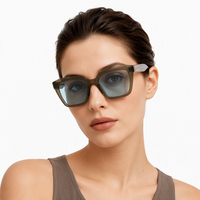 Lunettes de soleil rétro de luxe en acétate à rivets, monture écaille de tortue pleine monture, verres polarisés verts, protection UV400, unisexe, pour la conduite