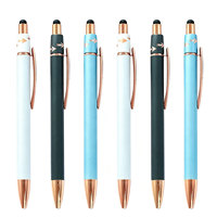 BECOL Nouveau Stylo Tactile Multifonctionnel Créatif avec Fonction Fidget Spinner, Stylo Bille Métallique Coloré Personnalisable avec Logo pour Cadeau