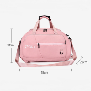 Sac de Voyage Pliable Imperméable Rose pour Hommes et Femmes, Personnalisable avec Logo, Idéal pour le Sport et la Gym – Vente en Gros Fournisseur - Product Image 2