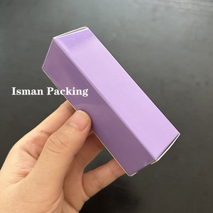 ISMAN Boîte de gloss à lèvres prête à être expédiée W28 H88mm Rose Blanc Noir Violet Emballage en papier Vente en gros Marque privée Prix d'usine - Product Image 6