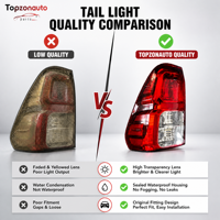 Topzonauto pour feux arrière, lampe arrière pour Toyota RAV4 2009, ensemble de feux arrière de voiture, feux arrière OE 81551-42130 81561-42130