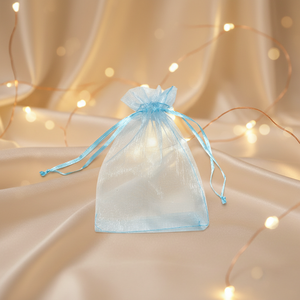 Magnifique pochette en <span class=keywords><strong>organza</strong></span> de luxe avec logo personnalisé, sac en <span class=keywords><strong>organza</strong></span> coloré réutilisable avec cordon de serrage pour cadeaux, bijoux et parfums - Product Image 1