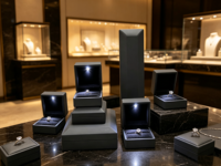 Boîte à bijoux LED, vente en gros en petites quantités, étui cadeau lumineux, logo personnalisé