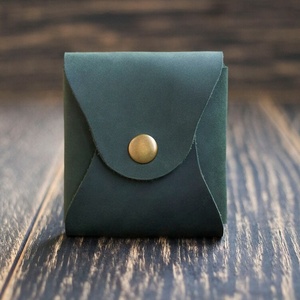 New Design Vintage <strong>Crazy</strong> Horse Leather <strong>Earphone</strong> Clip Holder Cable Organizer Small Size Genuine Leather <strong>Earphone</strong> Case - Product Image 2