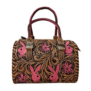 Nuevas Bolsas de Cuero Vacuno Estilo Western de Moda, Diseño de Conejo, Cuero Genuino, Estilo Vintage Hecho a Mano, con Cierre, 2-2.9L - Product Image 1