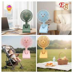 Mini ventilador de ventilación con recorte USB de 7,5 \ ", ventilador portátil de 3 velocidades portátil, batería de mano de 5V 48/2/24 uds/CS para uso doméstico - Product Image 3