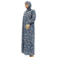 Hijab musulman 1 pièce Robe pour femmes grandes filles Abaya arabe traditionnelle modeste Jibab Islam fleur Djellaba Khimar Caftan vêtements