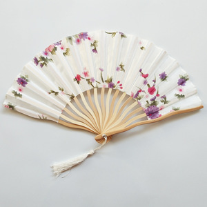 Mới Trung Quốc Gấp <span class=keywords><strong>Fan</strong></span> Cưới Vải <span class=keywords><strong>Fan</strong></span> Quà Tặng Cá Nhân Khắc Trắng Gấp Thanh Lịch Lụa Tay Người Hâm Mộ - Product Image 4